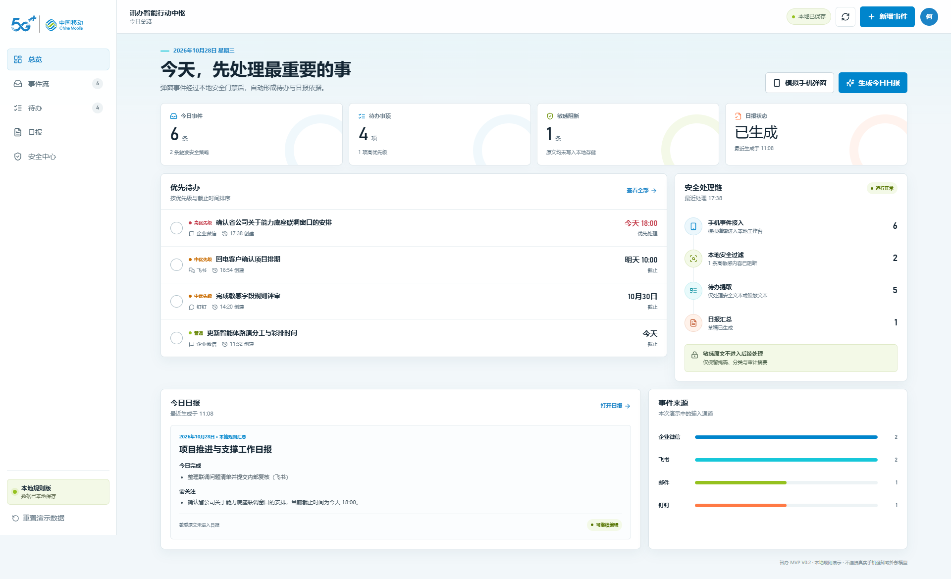 壹报通工作台界面